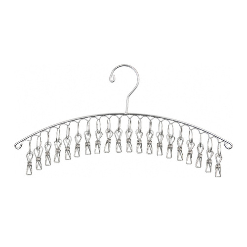 Taicheng stainless steel sock clip curved sock rack multi-clip sock drying hanger multi-functional underwear clip towel rack