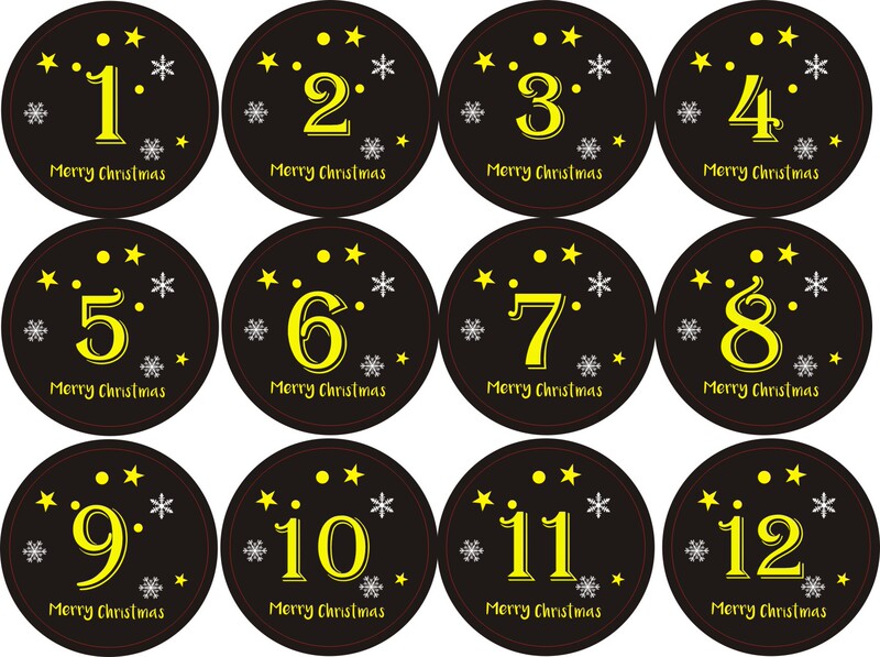 新しいクリスマスデジタルシールシールクッキー袋ケーキ箱シールは字を書くことができます。|undefined