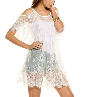 Lace beach sexy dress, 2021 collection, European style, lifting effect