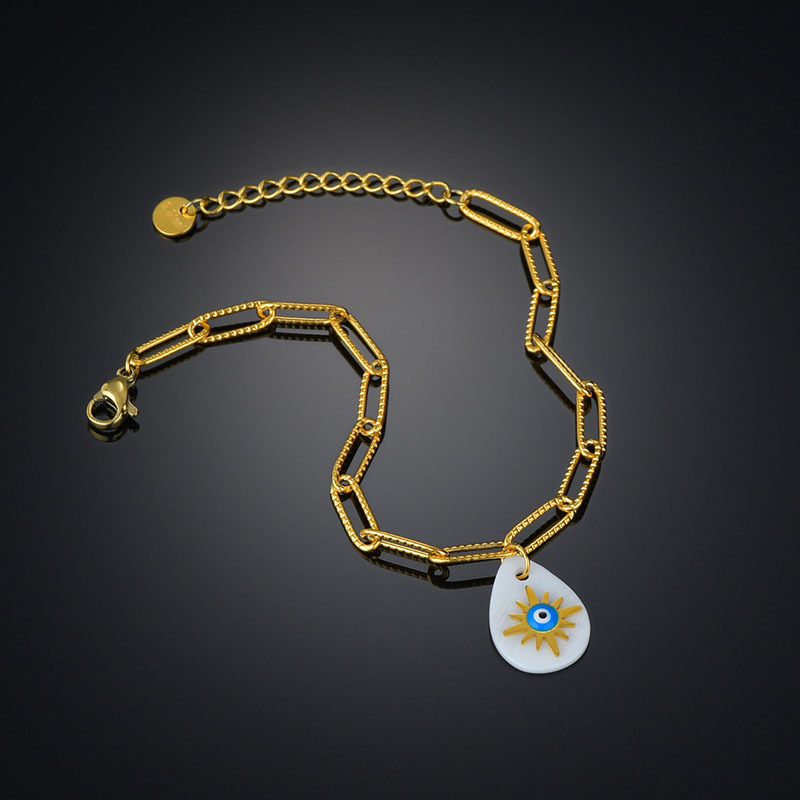 Eingelegtes Achtzackiges Sternarmband Aus 18 Karat Gold Aus Rostfreiem Stahl display picture 2