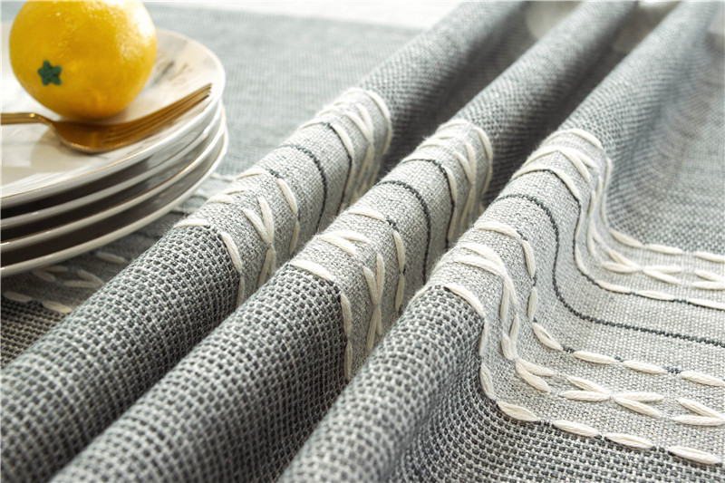 INS Cross-border Jacquard-Tischläufer, Baumwoll-Leinen-Tischdecke mit Quasten, rechteckige Couch- und Esstischdecke_voghion.com