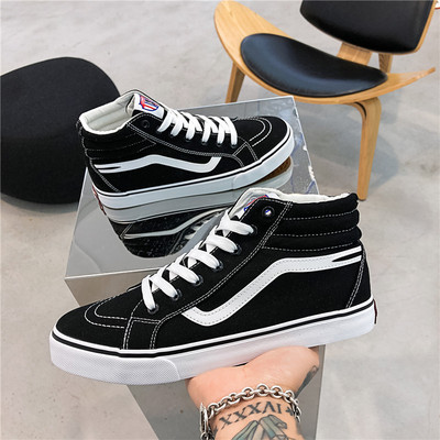 2020 spring and autumn classic new pattern man Gaobang canvas shoe Korean Edition Versatile lovers Cloth shoes Men's Shoes Of large number goods in stock