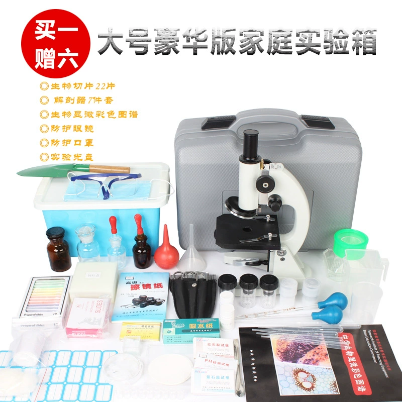 Set for experiments, microscope, sample handmade, for secondary school, 640 times increase