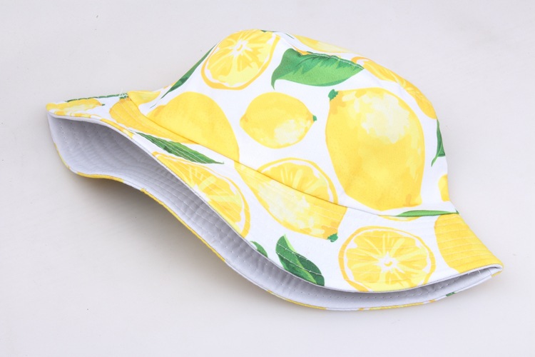 Unisex Casual Simple Style Lemon Wide Eaves Bucket Hat display picture 8