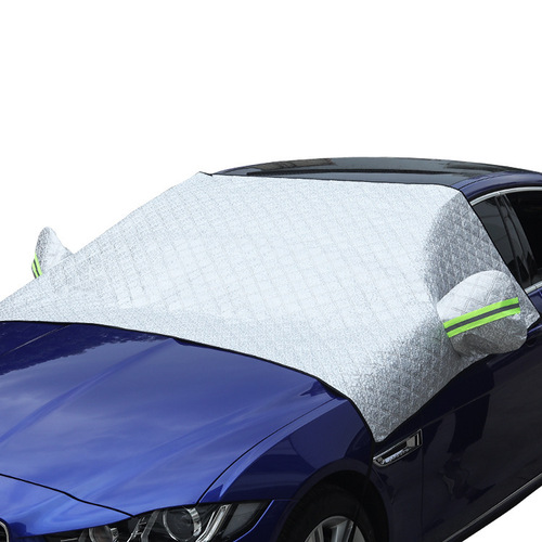 Car snow shield velvet thickened front windshield antifreeze cover winter half car cover plus cotton car cover magnet