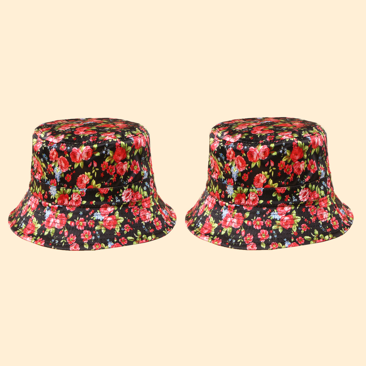 Hot Selling Retro Fashion Fisherman Hat Rose Flower Sun Hat Wholesale display picture 1