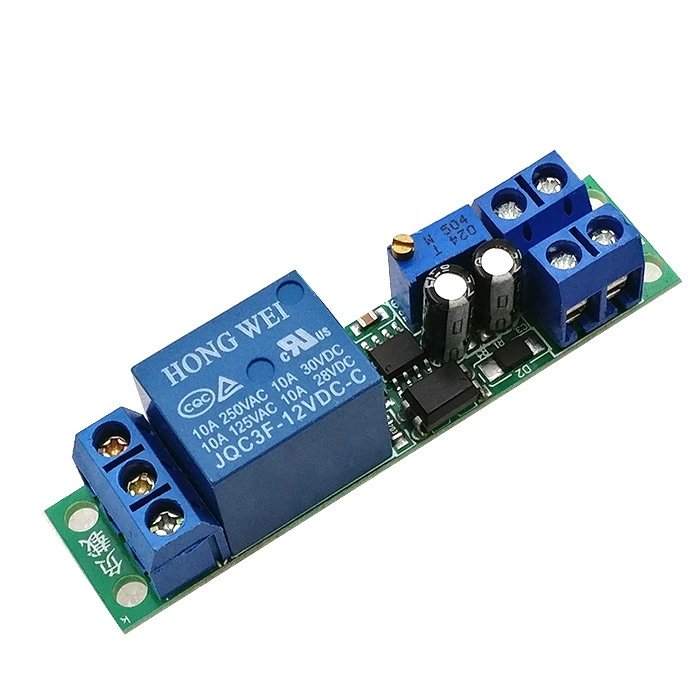 The 12V delay relay module car starts the delay switch with optocoupled coupling signal trigger time can be adjusted