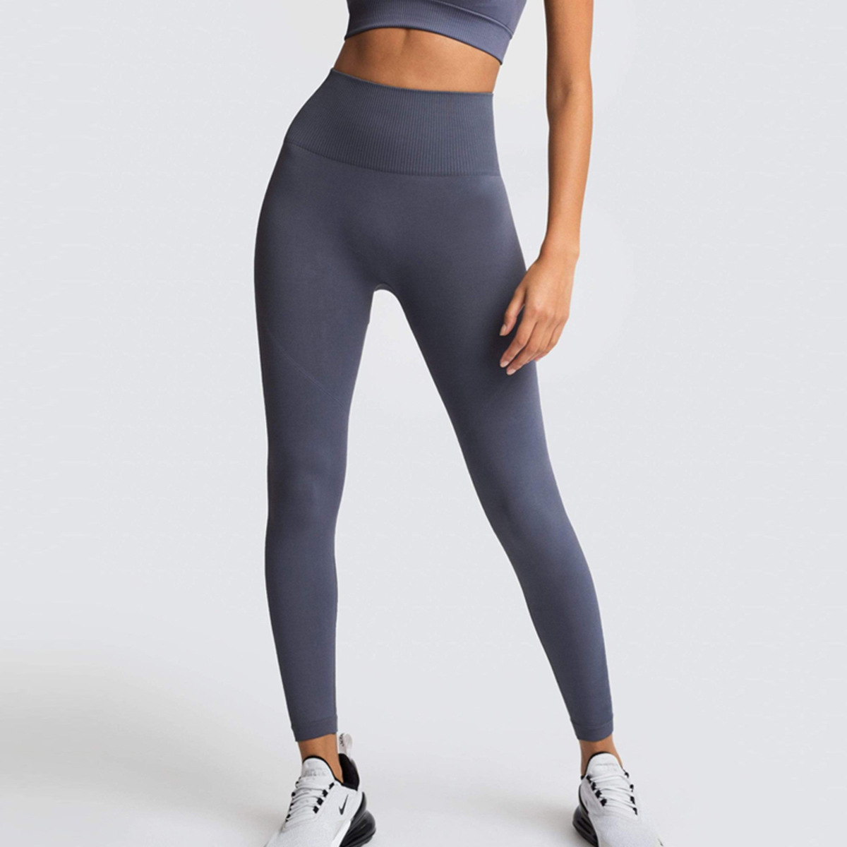 seamless solid color breathable quick-drying fitness pants  NSNS12226