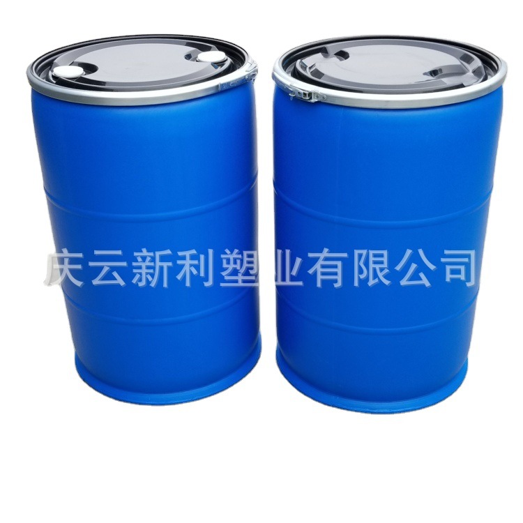 200L开口塑料桶200升法兰桶200L双环开口桶200升美式法兰桶