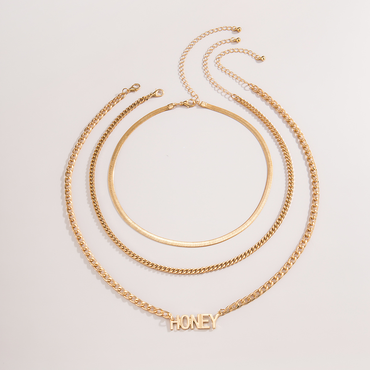 Fashion Jewelry Simple Multi-layer Tassel Retro Letter Pendant Necklace display picture 9