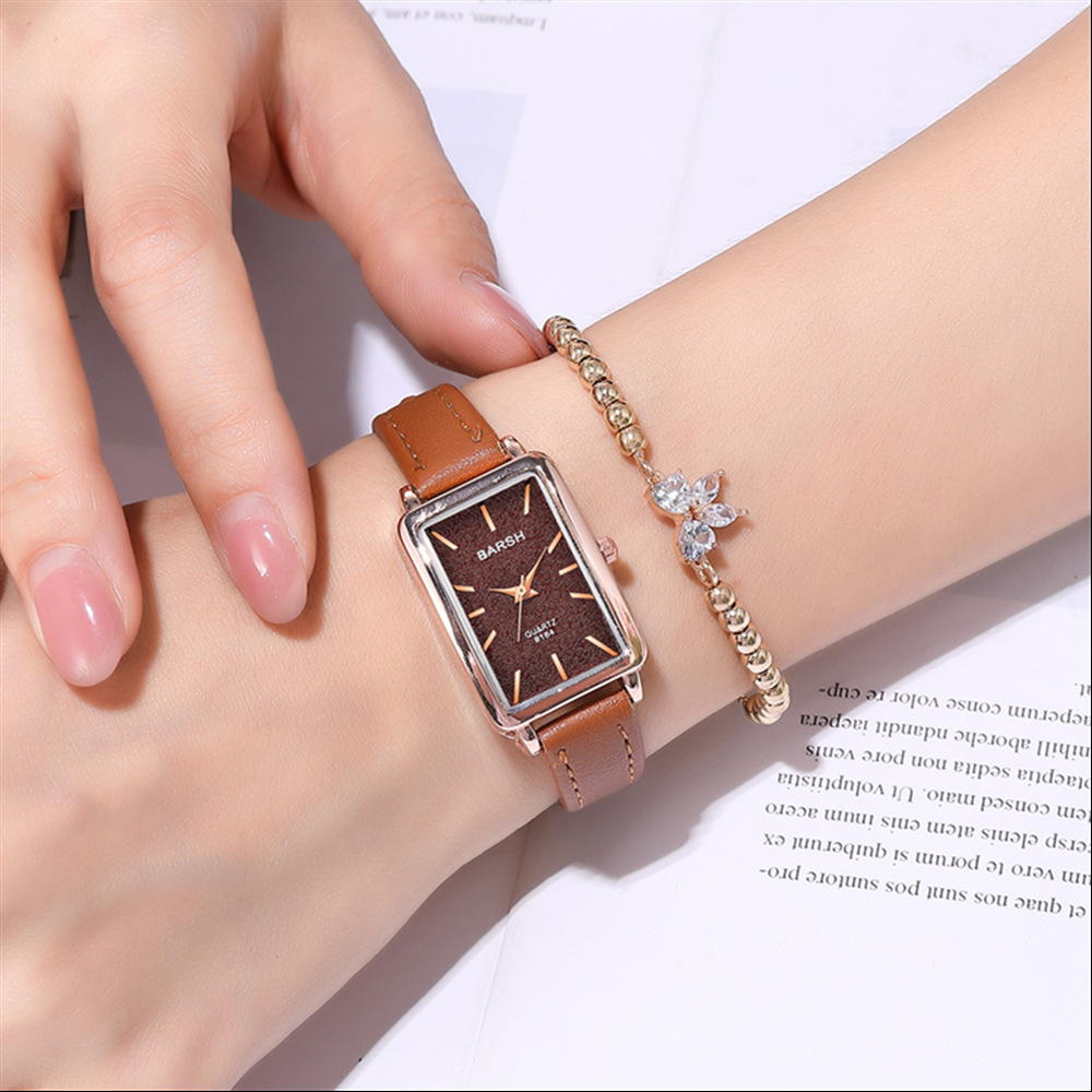 Buckle Buckle Style Fashion Rectangle Buckle Quartz Women's Watches