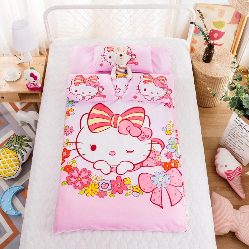 新款全棉大版花棉加绒宝宝防踢睡袋被儿童保暖舒适中大童睡袋热销|ms