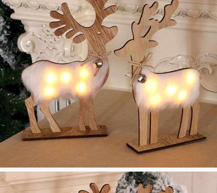 Christmas Wooden Luminous Ornaments display picture 5