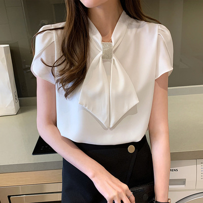 韩倪雅2021夏季韩版女装涤纶短袖宽松型女士POLO衫工厂批发