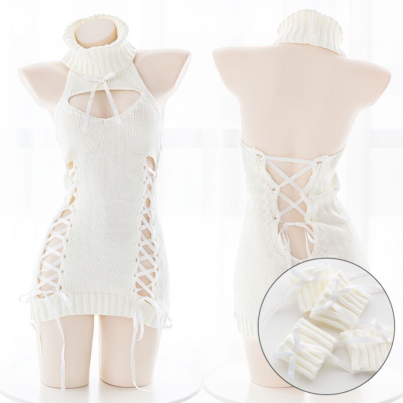 Amazon AliExpress New Sexy Open Chest Backless Turtleneck Sweater Ribbon Strap Suit Women Amazon AliExpress New Sexy Open Chest Backless Turtleneck Sweater Ribbon Strap Suit Women