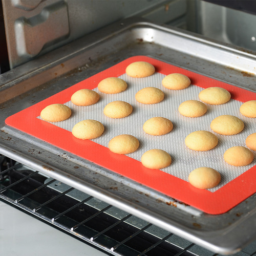 亚马逊厨房加厚硅胶玻纤烤垫 硅胶面垫烘焙马卡龙烤垫 烤箱垫