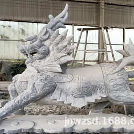 山东青石麒麟多少钱 嘉祥大门口石头麒麟图片 曲阳石雕麒麟报价