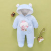 2020 winter new pattern baby one-piece garment Flannel thickening baby go out Newborn Climbing clothes Romper