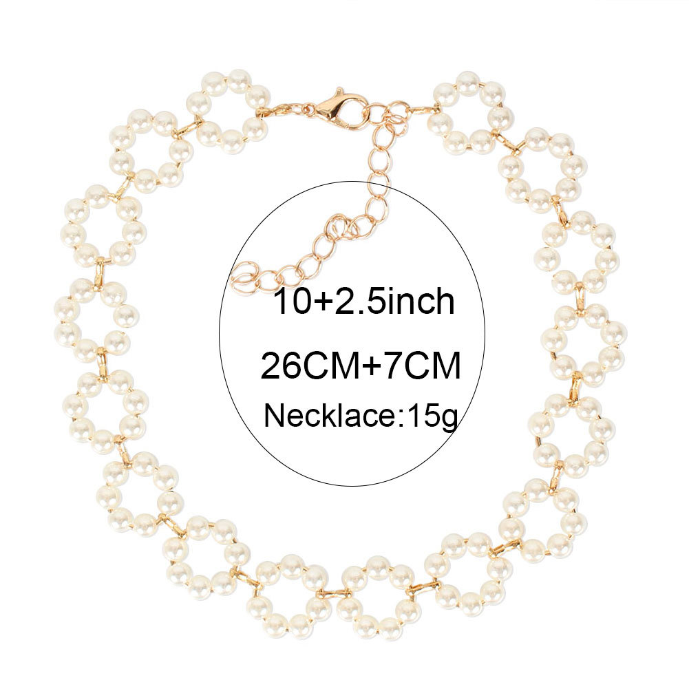 Bohemian Style Pearl Simple Choker Necklace For Women Wholesale display picture 1