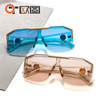 Lens, decorations, sunglasses, trend protecting glasses, European style