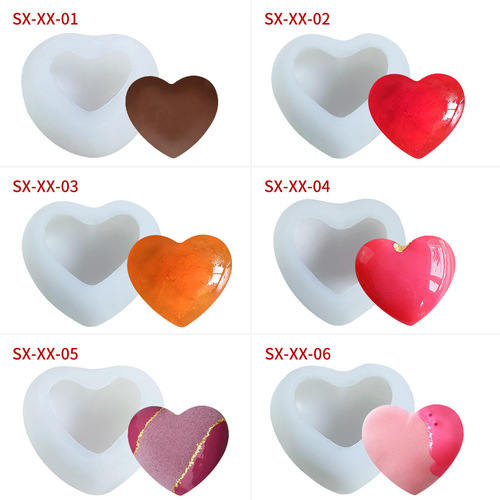 Sanxin Valentine's Day Heart Mold Chocolate Cake Candle DIY Pudding Cheese Stick Soap Grinding Tool