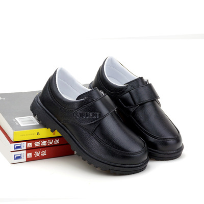 男童皮鞋春夏休闲鞋宝宝中大童儿童黑白色学生表演演出礼服单鞋|ru