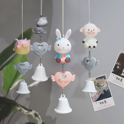 originality Vinyl Aromatherapy Mosquito repellent Wind chime Pendant Cartoon lovely animal children Room Door trim Small bell gift decorate