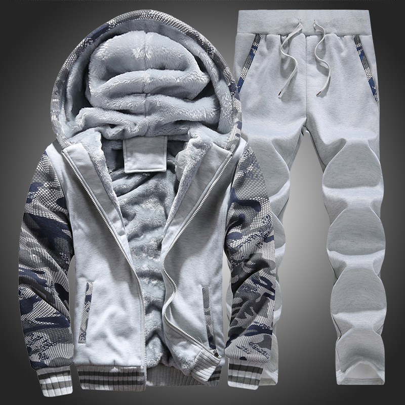 Herrenbekleidung Neue Winter Herren verdickter Samt warmer Pullover Anzug Camouflage Sportbekleidung Plus Größe 5XL Gruppenkauf_voghion.com