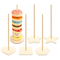 Wooden Donut Stand Wedding Supply Decor Birthday Party Decoration Kids Baby Shower Decor Craft