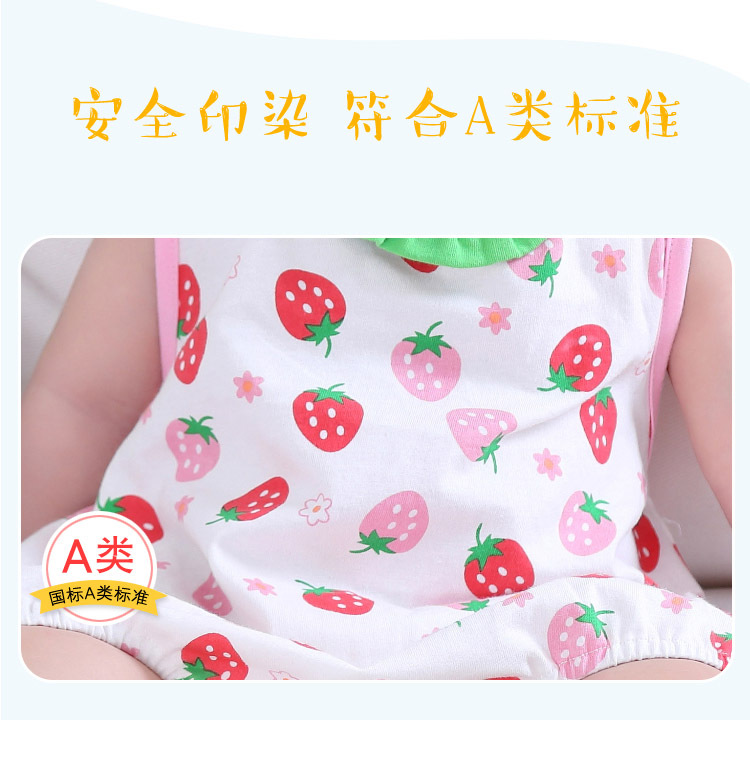 Summer New Comfortable Navy Collar Strawberry Triangle Romper Romper 0-3 Years Old Children's Wear display picture 22