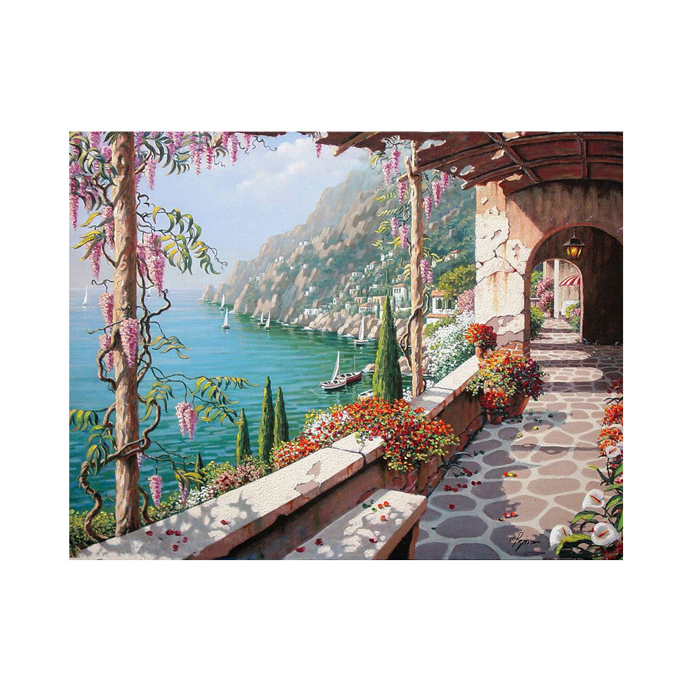 Noche ciudad DIY pintura al óleo digital fábrica al por mayor sin marco combinación apretado marco interior estilo más de 1 unidades entrega