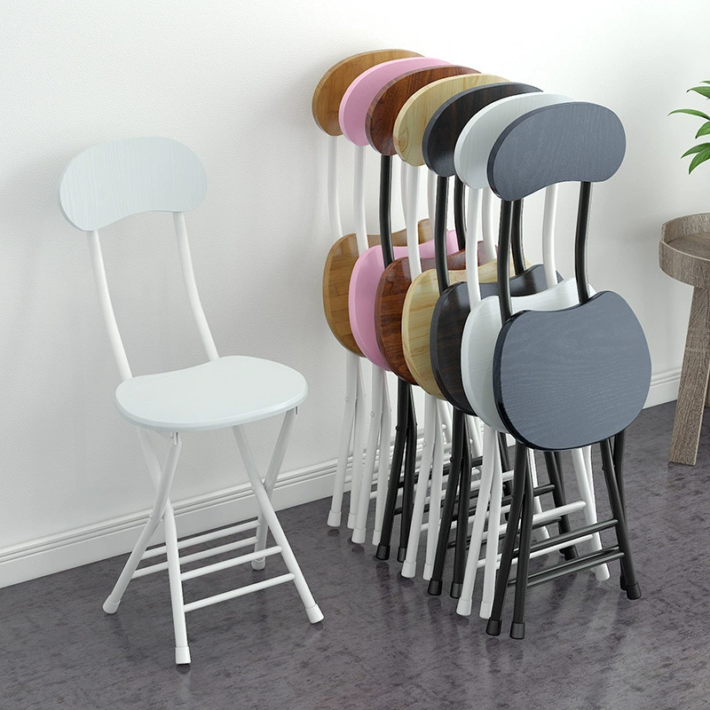 Складной стул Бытовой обеденный стул Стул спинки Тренировочный стул Стул для студенческого общежития Простой компьютерный стул Складной круглый стул