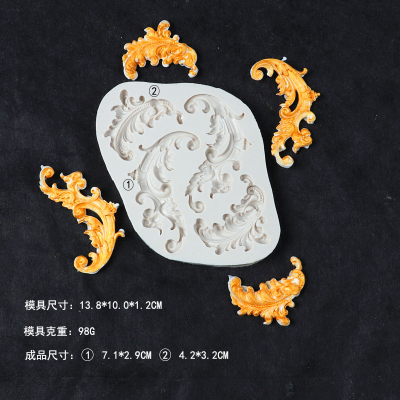 Molde de silicona fondant molde de pastel de alivio europeo decoración de la torta molde de chocolate molde de cocción ritmo seco