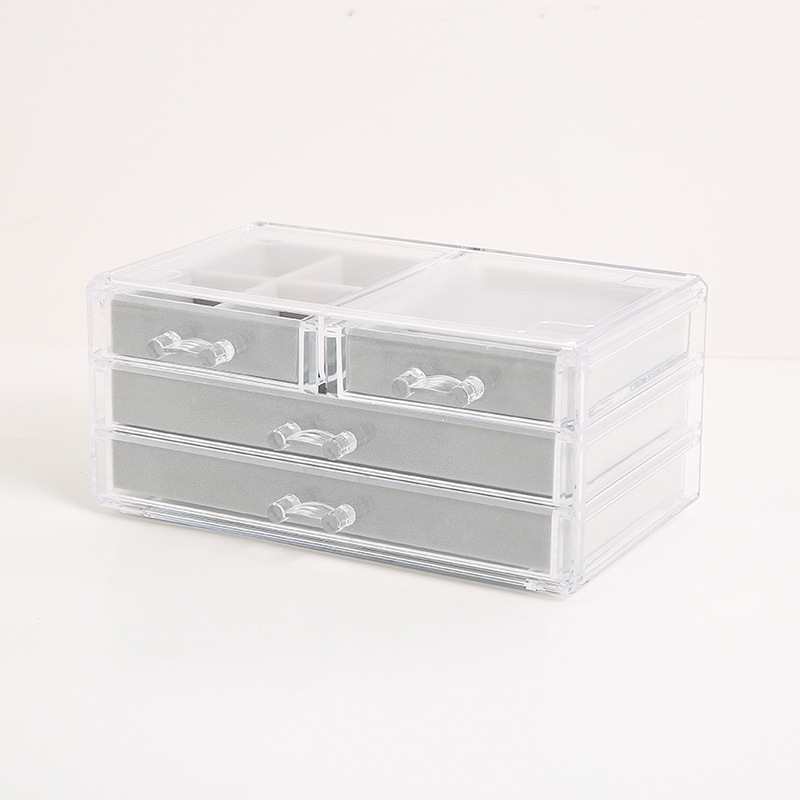 Dreischichtige Transparente Aufbewahrungsbox Mit Flanellboden display picture 2