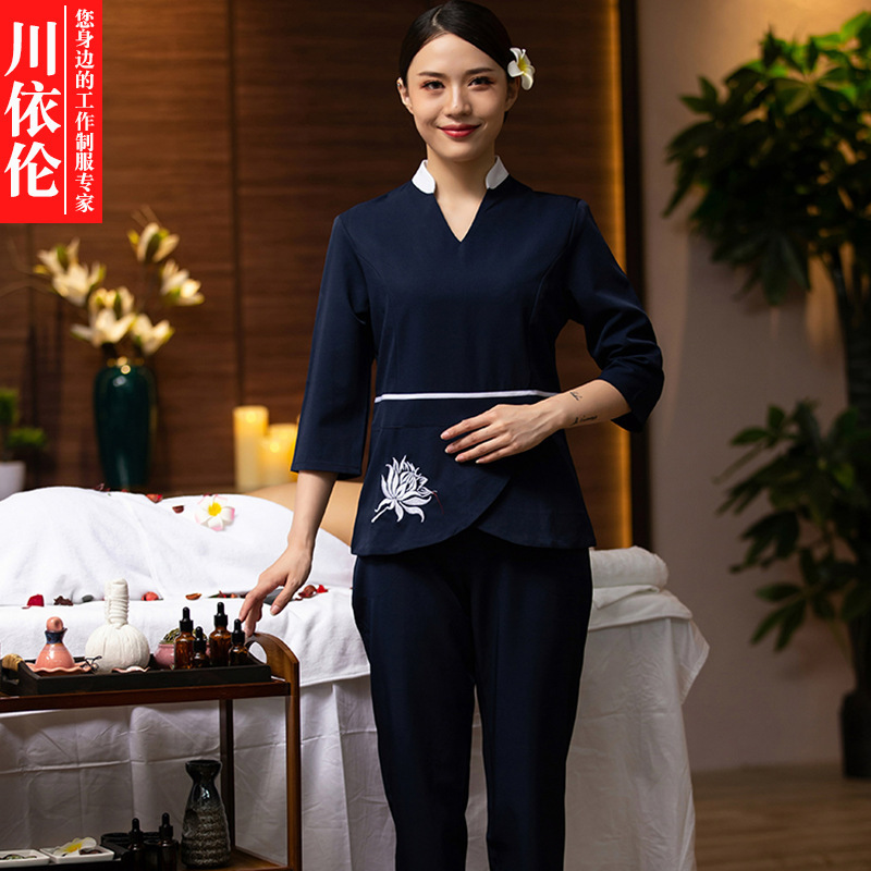 Sweat steaming restaurant sauna clothes customized women's high-end club spa bath center fashion suit breathable 2020 New