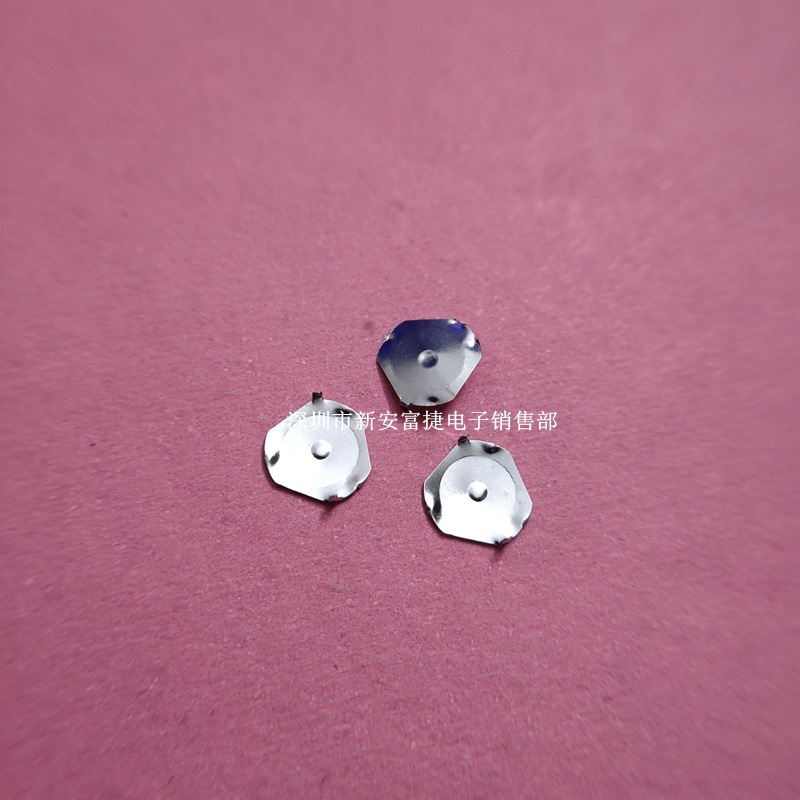 φ8mm三角型锅仔片 三角型边3点金属薄膜开关不锈钢弹片1.5mm脚长