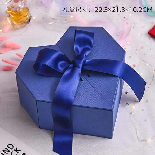 Factory Pink Wedding Favors Candy Chocolate Packaging Box Heart-shaped Valentine's Day Gift Box