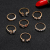 Fashionable ring, wavy set, European style, simple and elegant design, wholesale