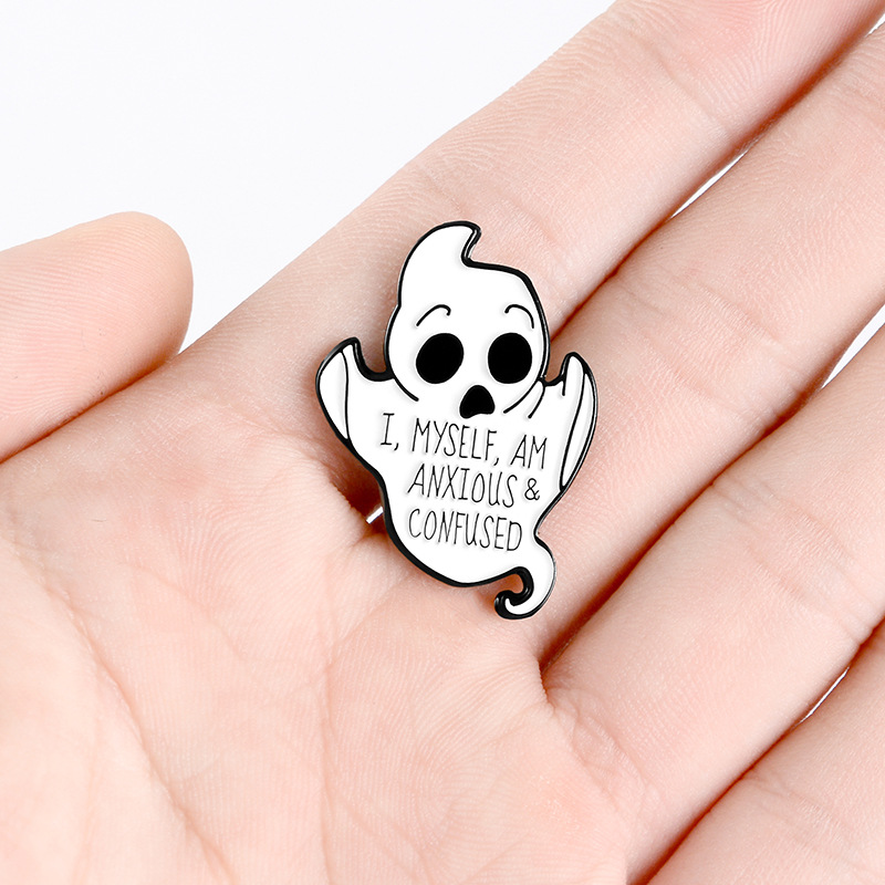 Fashion Letter Ghost Alloy Plating Unisex Brooches display picture 4