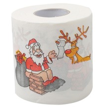 聖誕圖案系列創意廣告印花卷筒衛生紙 聖誕創意紙