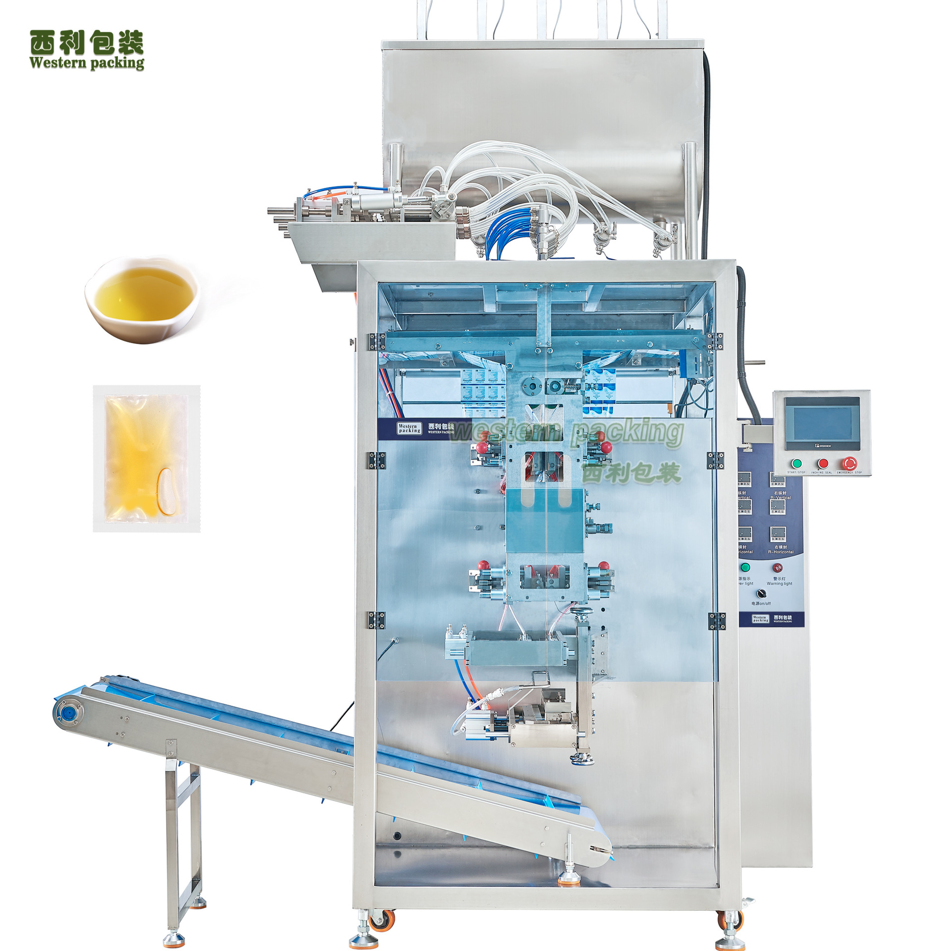 全自动多列液体包装机胶原蛋白保健饮料包装机果酱六列灌装机现货