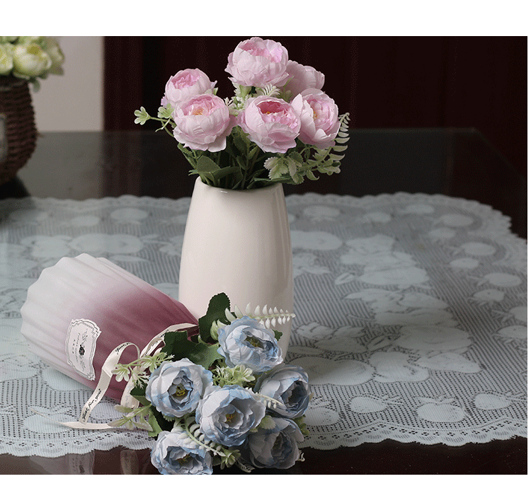 Silk fabric peony artificial flower handles, door knocker decorative flowers, silk flower artificial flowers, wall decorations, hanging decorations, Amazon supply detail image 13