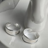 Tide, summer one size small design universal retro ring, Korean style, silver 925 sample