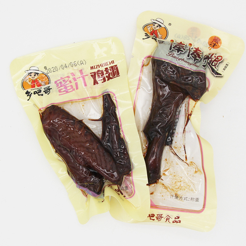 鄉吧哥蜜汁雞翅 棒棒腿 鴨翅根 醬鹵肉制品 獨立小包裝休閑零食