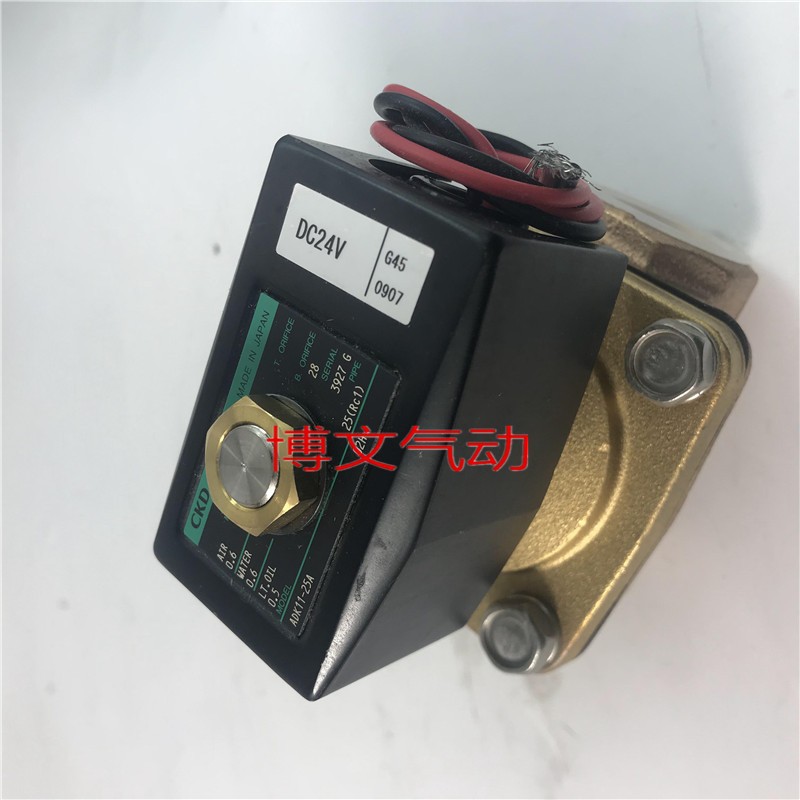 CKD喜开理ADK11-25A 02H DC24V AC220V电磁阀常闭铜体二通