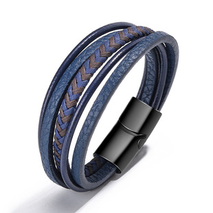 Accessory handmade, men's ethnic magnetic bracelet, for import, ethnic style, European style