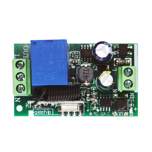 AC110V220V single-channel wireless remote control switch 433M relay receiving controller wide voltage KR2201