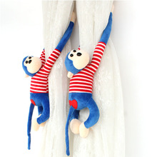 猴子窗帘绑带创意窗帘扣可爱韩式魔术贴儿童房窗帘绑带单个