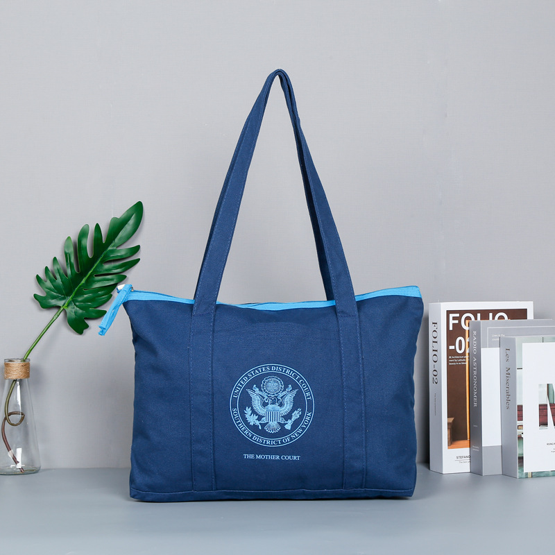 单色帆布手提袋定做 广告宣传棉布袋 彩印服装收纳购物袋定制