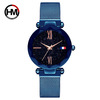 Japanese woven magnetic quartz waterproof starry sky stainless steel, digital swiss watch